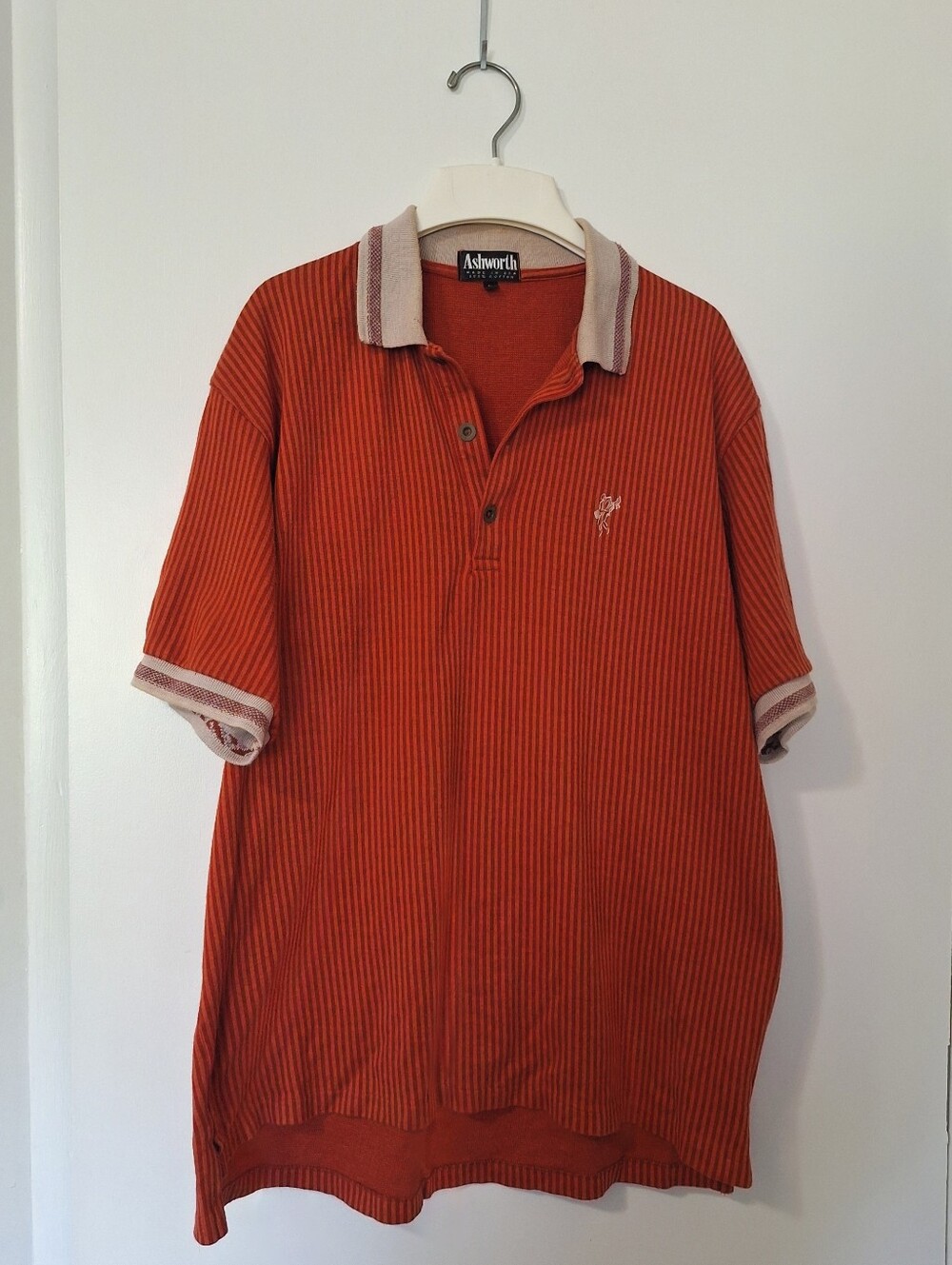 Ashworth Vintage Men's Polo Vertical Stripes
